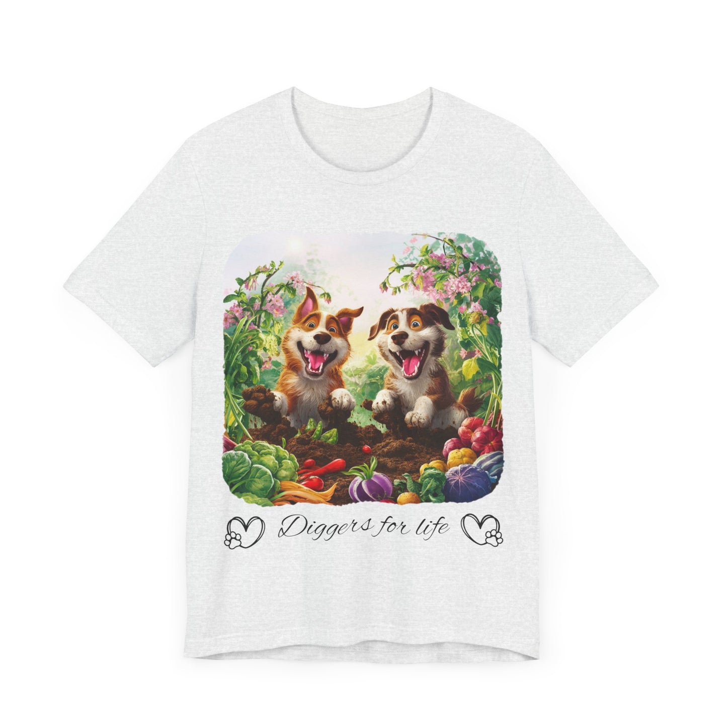 Unisex Diggers for life dog T-shirt