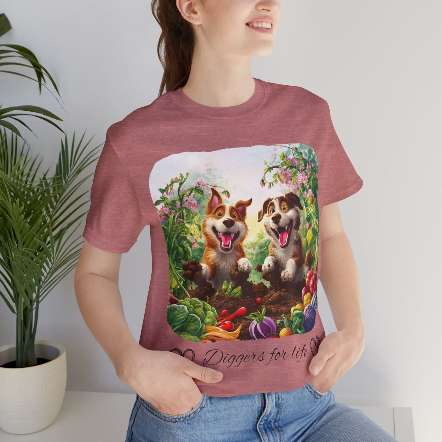 Unisex Diggers for life dog T-shirt