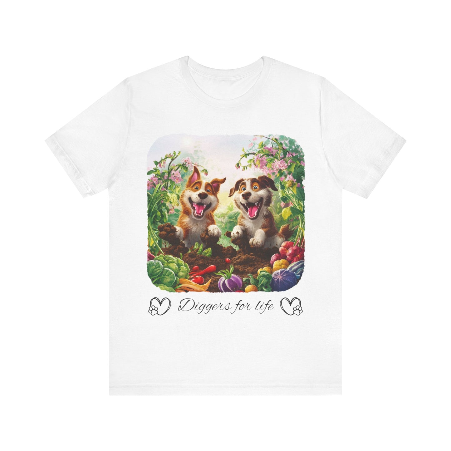 Unisex Diggers for life dog T-shirt
